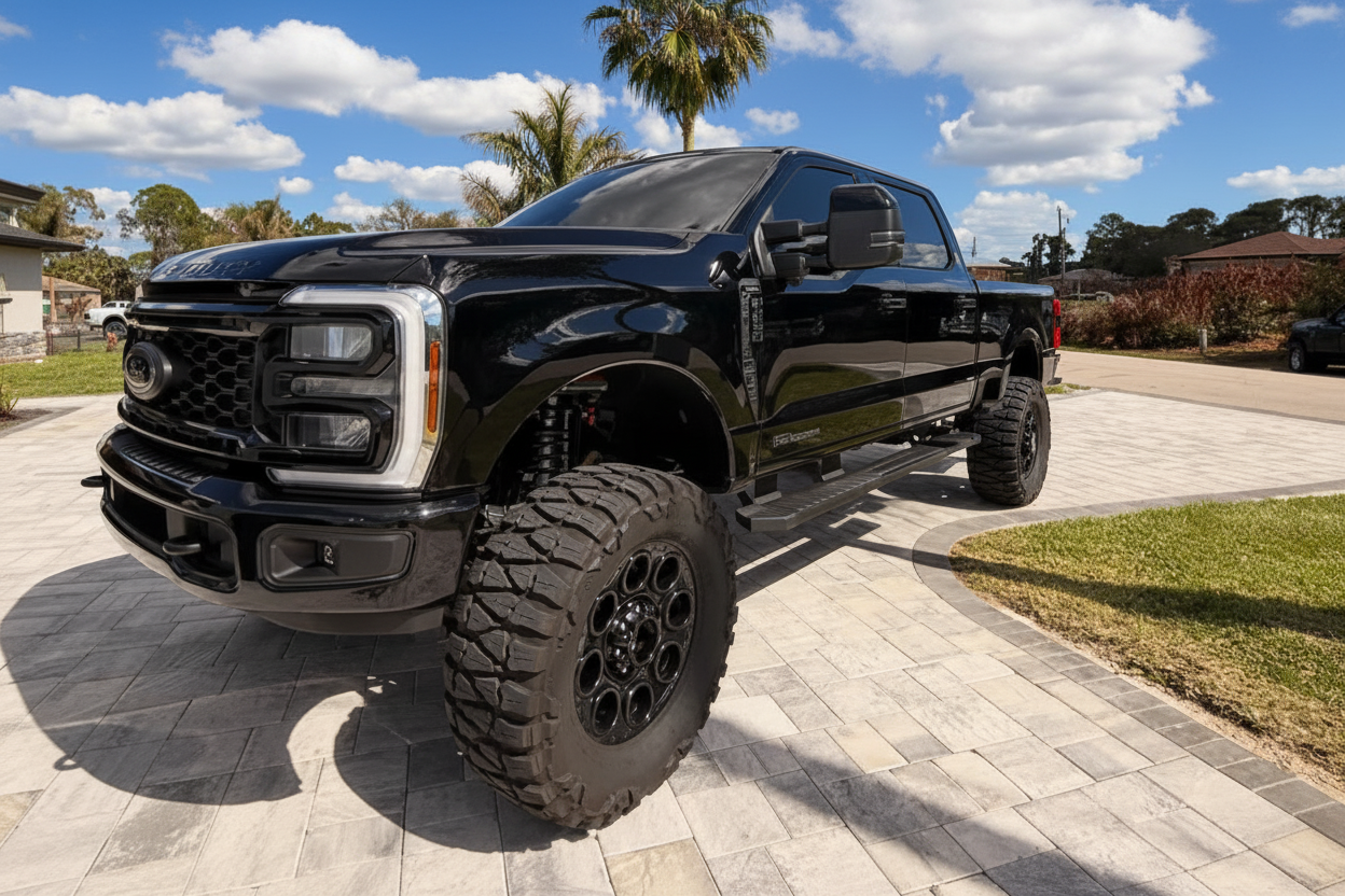 Cleaned Black Ford F-250