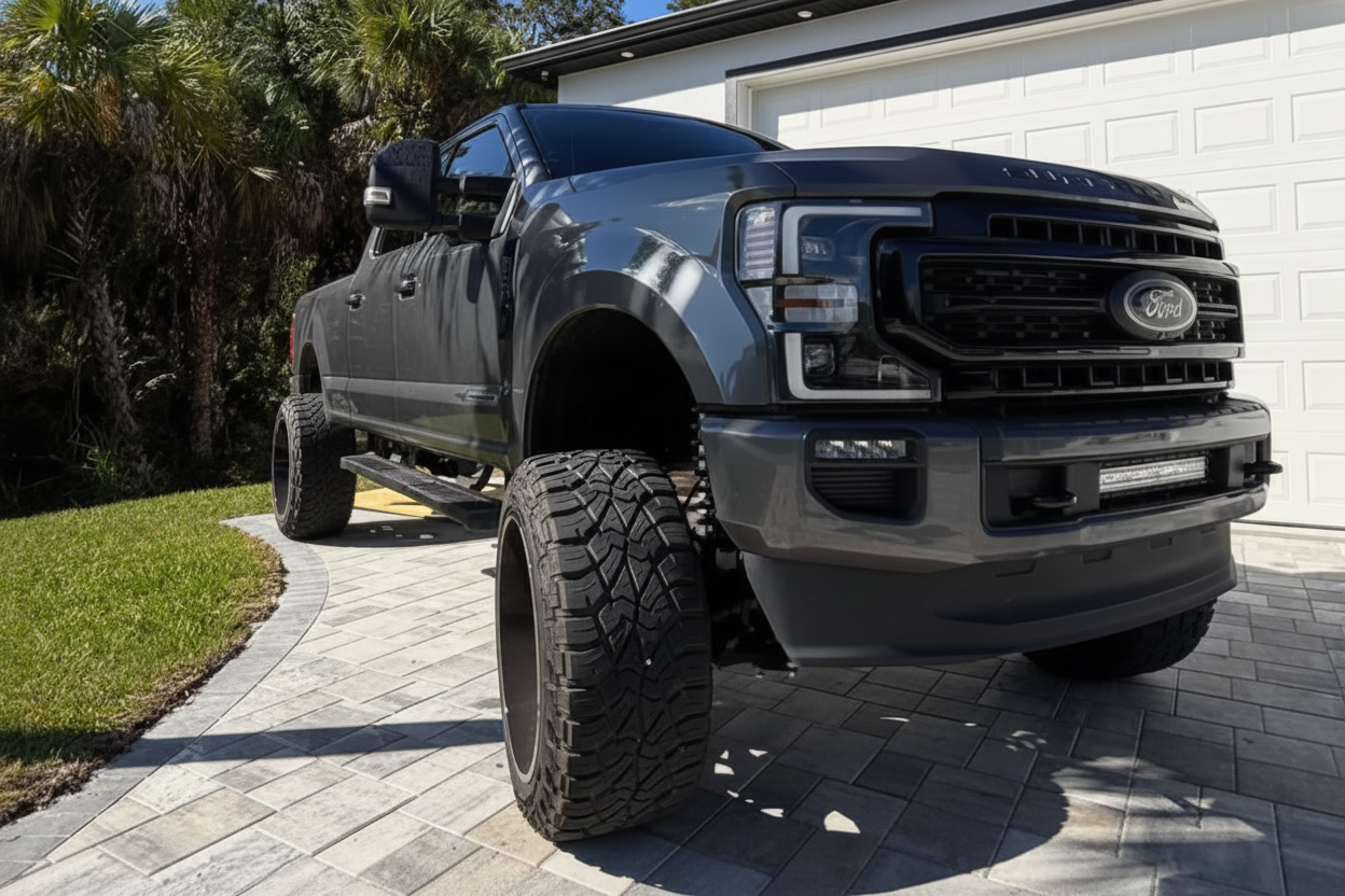 Cleaned Dark Gray Ford F-250