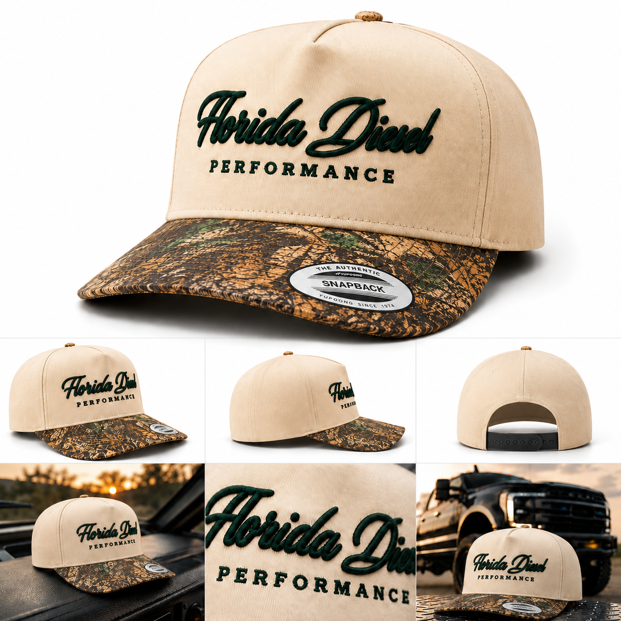 Florida Diesel Performance Snapback Green Camo